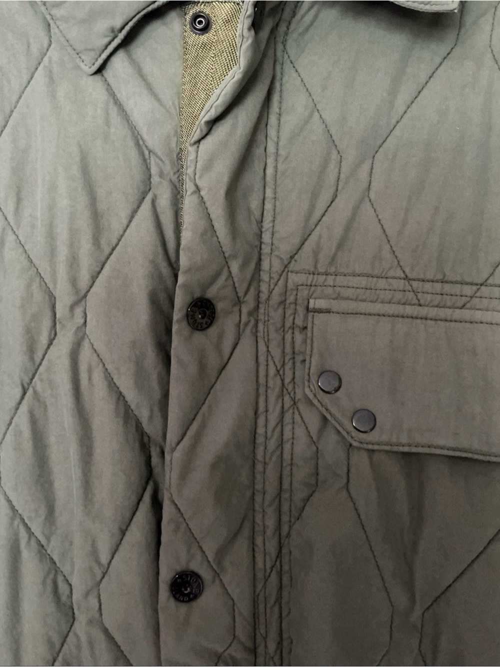 Size XXL - Stone Island Olive Green 50 Fili Quilted TC Jacket 8115Q0633 - Picture 7 of 9